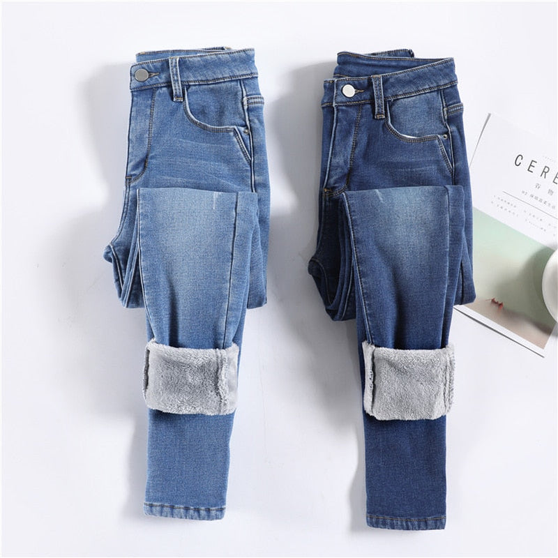 Calça Jeans Feminina Pelúciada Brilhance