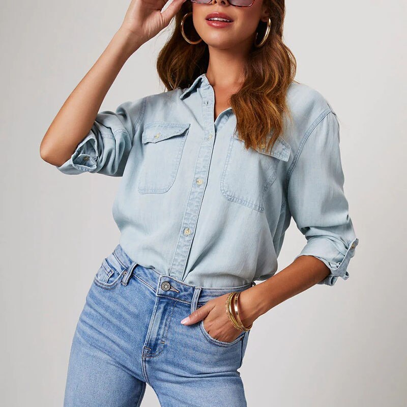 Camisa Jeans Feminina Navam