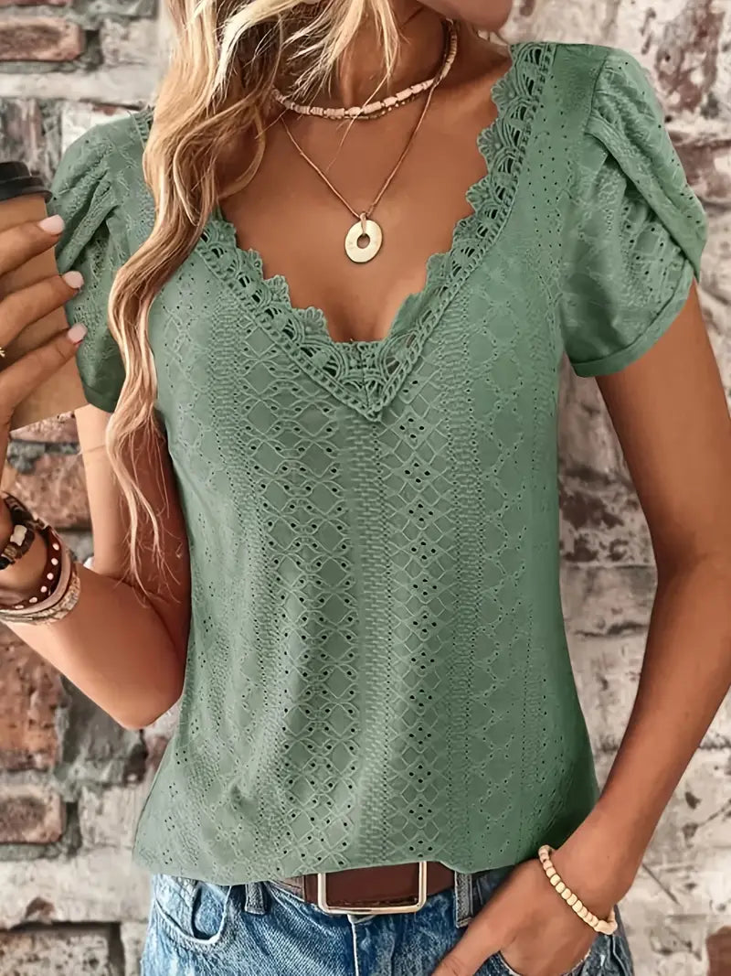 Blusa Feminina Casual de Renda Ilhéus